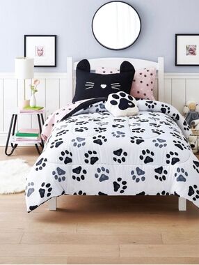 Mainstays Kids MEOW 6 Piece Twin Size Bed in a Bag